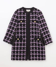 GRACE CONTINENTAL フェザーチェックツイードコート