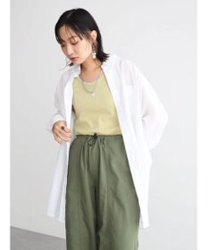 Green Parks 綿麻混オーバーサイズシャツチュニック