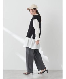 earth music&ecology ＳＥＴ２点Ｖネックベスト＋スタンドカラーチュニック