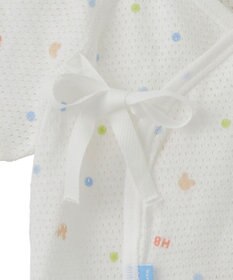 MIKI HOUSE HOT BISCUITS 【50-60cm】 メッシュ素材 総柄短肌着