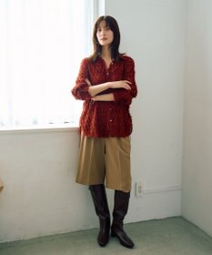 YECCA VECCA サイドドロストシアージャガードシャツ