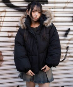 WEGO 3WAYファーフードパファーブルゾン