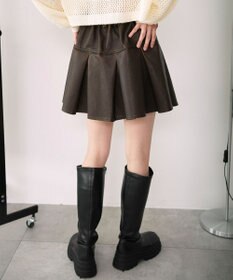 WEGO 【XS～Mサイズ】ヴィンテージライクPUプリーツスカパン