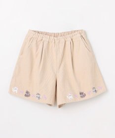 ANY KIDS ネコ刺繍 コーデュロイ ショートパンツ