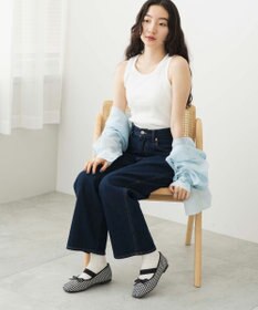 WEGO ベルト付きスクエアバレエシューズ