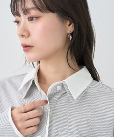 earth music&ecology レイヤードストライプシャツ