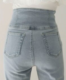 WEGO 【ストレッチ/美脚/脚長シルエット/XSSMサイズ展開】ハイウエストストレッチフレアデニムパンツ