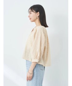 earth music&ecology 刺繍ギャザーブラウス