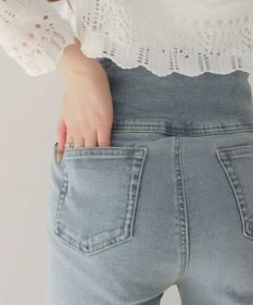 WEGO 【ストレッチ/美脚/脚長シルエット/XSSMサイズ展開】ハイウエストストレッチフレアデニムパンツ