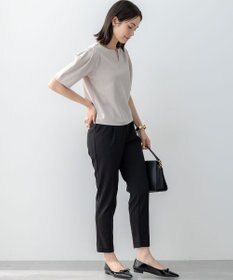 組曲 S 【WEB限定】ジョーゼットジャージーランタンスリーブ5分袖 ブラウス