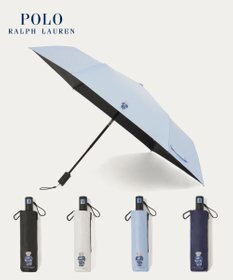 MOONBAT 【WEB限定/遮光率100%/遮熱/UV】POLO RALPH LAUREN（ポロ ラルフローレン）晴雨兼用日傘 ポロベア 無地 折りたたみ傘 自動開閉