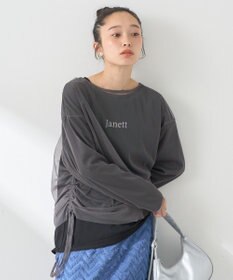 earth music&ecology ＳＥＴ２点ドロストシアープルオーバー＋ロゴＴｅｅ