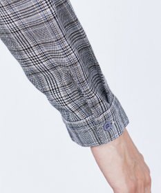 Tiaclasse 【洗える】バンドカラーチェック柄シャツワンピース