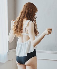 San-ai Resort（三愛水着楽園） WEB限定商品　ワコール共同開発、ノンワイヤーなのにぷっくり美胸を作る【ダブルアップ】　フレアビスチェビキニ M1/M2/L1