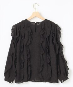 組曲 L フラワーポイントシフォン ブラウス