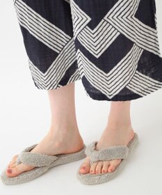 UCHINO クレープガーゼ ジオメトリックガウチョパンツ