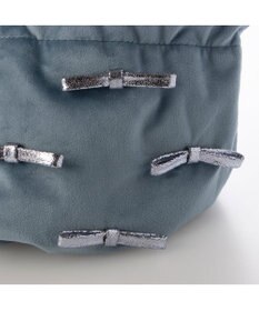 UNBILLION カシュカシュ cachecache / メタリックリボンベロア巾着バッグ