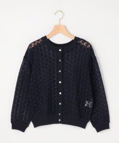 組曲 【先行予約・前後着用可】コットンフラワーレーシー カーディガン