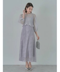 earth music&ecology ＳＥＴ２点　シースルーブラウス付きキャミワンピース