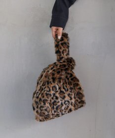 23区 【CLASSY.1月号掲載】レオパード ファー バッグ