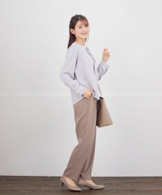 Tiaclasse L 【2WAY・新色追加】取り外し可能な​配色パイピングボウタイブラウス