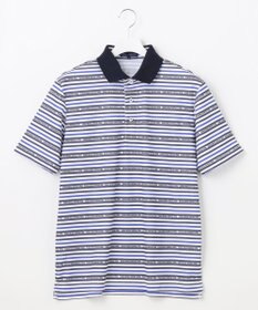 23区GOLF 【MEN】【吸水速乾・UVケア】ボーダーロゴ 半袖シャツ