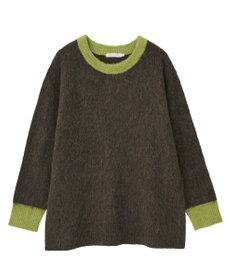 AMERICAN HOLIC 起毛バイカラーニットプルオーバー