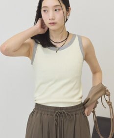 AMERICAN HOLIC バイカラーテレコタンクトップ