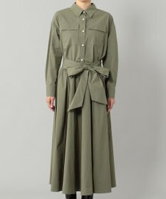 GRACE CONTINENTAL リボン付フレアシャツワンピース