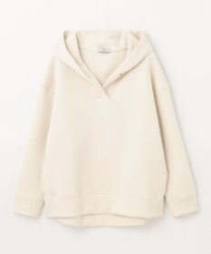 ANY 【洗える】ライトウエイト スリットネックパーカー