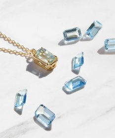 TOCCA 【WEB＆数量限定】CROCHET OF COLOR  NECKLACE K10 アクアマリン ネックレス