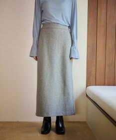 #Newans 【洗濯機可能/セットアップ】ナローシルエットエアリースカート