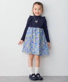 ANY KIDS 花柄ドッキングワンピース