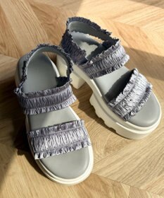 WEGO 厚底フリルギャザーサンダル