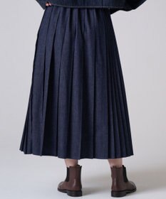 Ripo trenta anni 【ブランド人気】PLEATS RELAX LONG SK プリーツデニムスカート