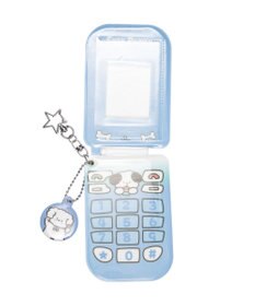 WEGO 【痛バ＆推し活グッズ】チャーム付きゆるアニマルガラケーカードホルダーキーホルダー