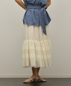 GRACE CONTINENTAL チュールティアードスカート
