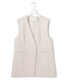 23区 【セットアップ対応/洗える】トリアセダブルジョーゼット ジレ