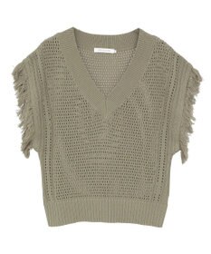 AMERICAN HOLIC 袖フリンジショート丈プルオーバー