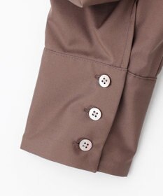 #Newans 【アイロンいらず】尖り襟ギャザースリーブブラウス