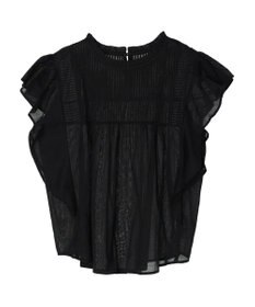 earth music&ecology コットンボイルフリルブラウス