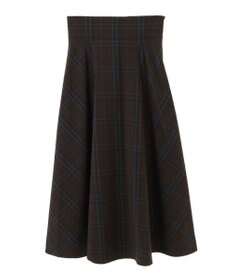 earth music&ecology バックレースアップチェックスカート