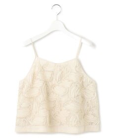 23区 L 【好評につき追加生産/洗える】リボンエンブロイダリー キャミソール