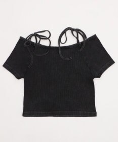 WEGO ヴィンテージウォッシュオフショルちびT