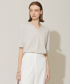 ICB 【WEB限定カラーあり・接触冷感・UVケア・洗える】 シンセティックハイゲージ 半袖ニット