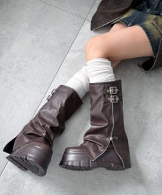 WEGO 厚底カバーロングブーツ