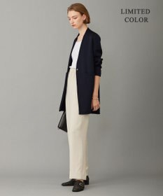 ICB 【洗える】シンセティックヤーンスムース ロングニットジャケット