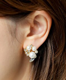 ANY SIS パール調ジュエル イヤリング