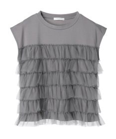 Green Parks フレンチスリーブチュールティアードプルオーバー