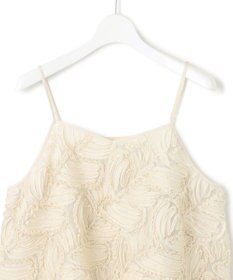 23区 L 【好評につき追加生産/洗える】リボンエンブロイダリー キャミソール